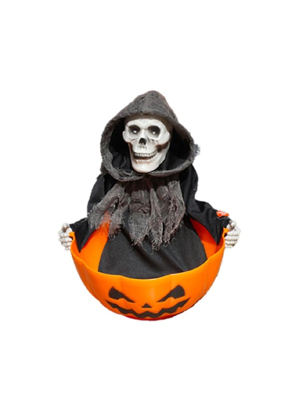 Cadılar Bayramı İskelet Figürlü Şeker Kovası  Halloween Haraketli Parti Dekoru x cm