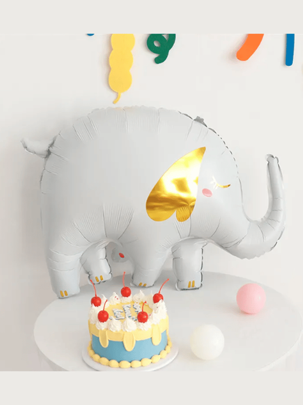 Beyaz Fil Folyo Balon Bebek Partisi Balonu 84 cm