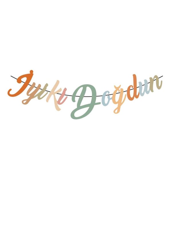 Retro Temalı İyi Ki Doğdun Yazı Banner Doğum Günü Parti Süsü