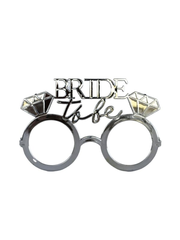 Bride to be Bekarlığa Veda Partisi Gözlüğü Tek Taşlı Bride Gözlük Gümüş