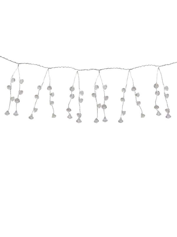 Yılbaşı Dekor Süsleri Lüks Kristal Işıltı Boncuklu Garland 110 cm