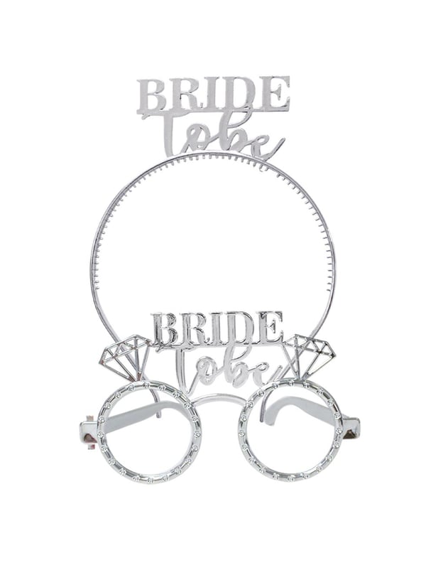 Bride To Be Taç Gözlük Set Bekarlığa Veda Parti Aksesuarı Gümüş