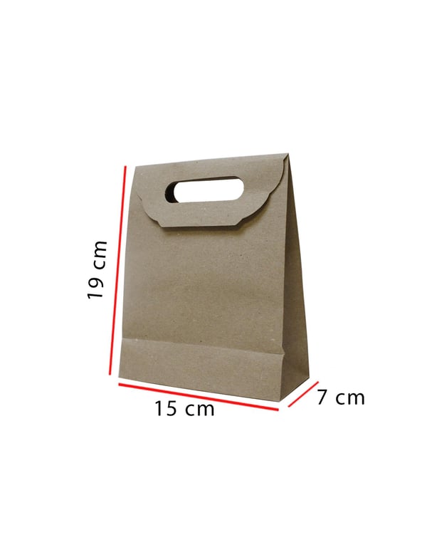 El Geçme 15X19 Cm Kraft Çanta 25'Li