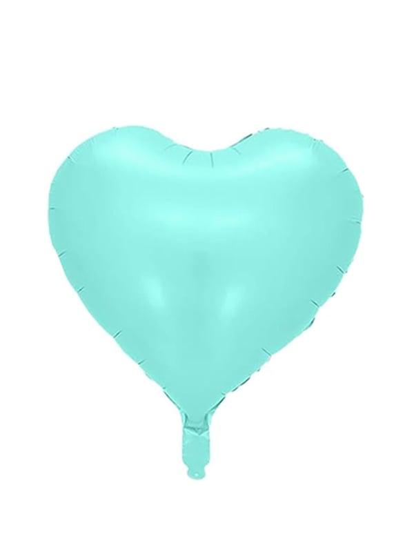 Kalp Folyo Balon Makaron Mavi Parti Balonu 18 inc 45 cm