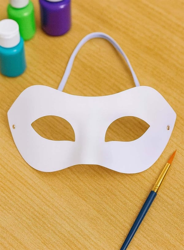 Boyanabilir Karton Maske Hobi ve Etkinlik Maskesi Dıy Göz Maske