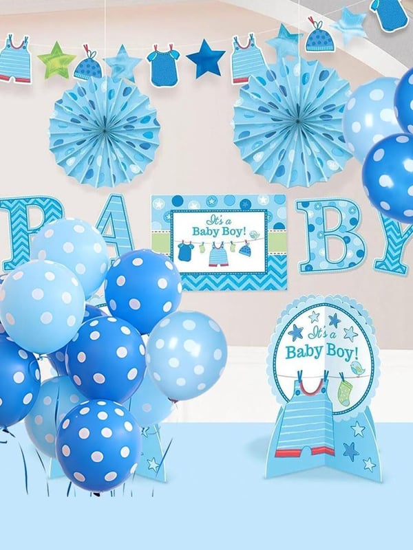 Beyaz Puantiyeli Açık Mavi Balon 10'Lu