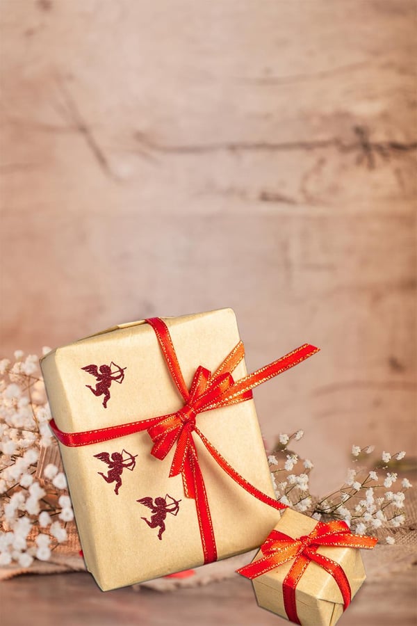 Eros Sticker Simli Eva Yapışkanlı Paketleme Dekor Süsü Kırmızı 4 cm 6'lı