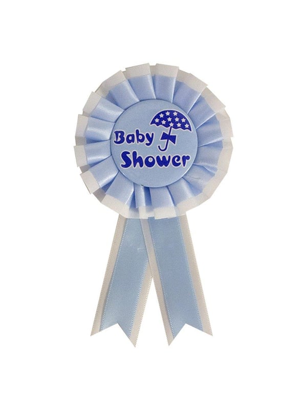 Baby Shower Yazılı Rozet Parti Aksesuarı Mavi 25'li