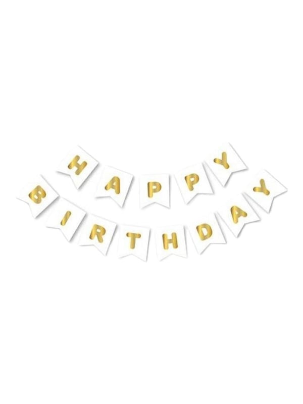 Happy Bırthday Beyaz Altın Yazı