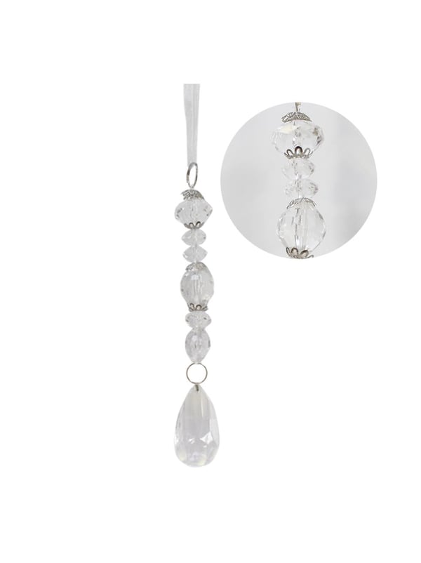 Yılbaşı Ağaç Süsü Lüks Kristal Damla Taşlı Sarkıt Dekoratif Süs 22 cm