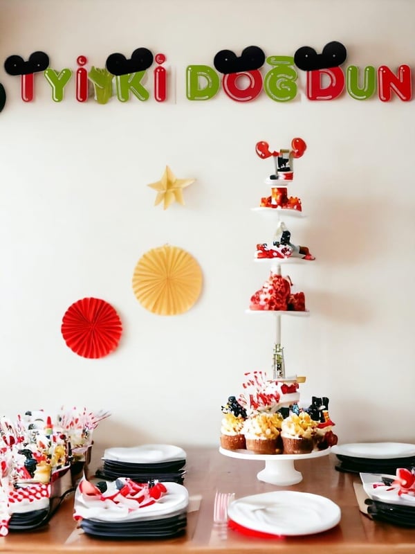 Mickey Mouse Konsept Asılabilir İyi Ki Doğdun Yazı 50'li