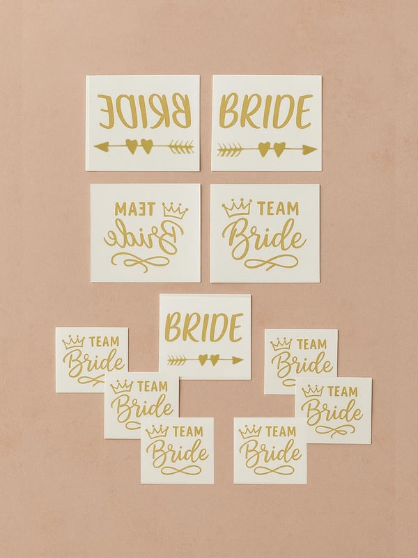 Bride To Be Karışık Dövme Bekarlığa Veda Partisi Dövme Seti Gold