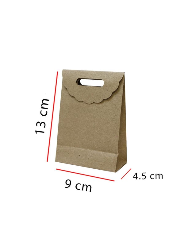 El Geçme 9x13 Cm Kraft Çanta 25'Li