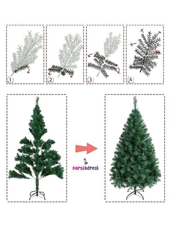  Yılbaşı Lüks Çam Ağacı 210 cm 1281 Dal