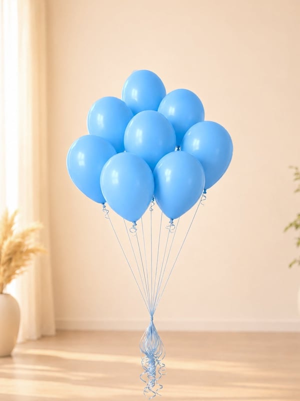 Açık Mavi Lateks Mini Balon 5 inc 12 cm 100'lü - Düz Renk Balon | Parti Adresi