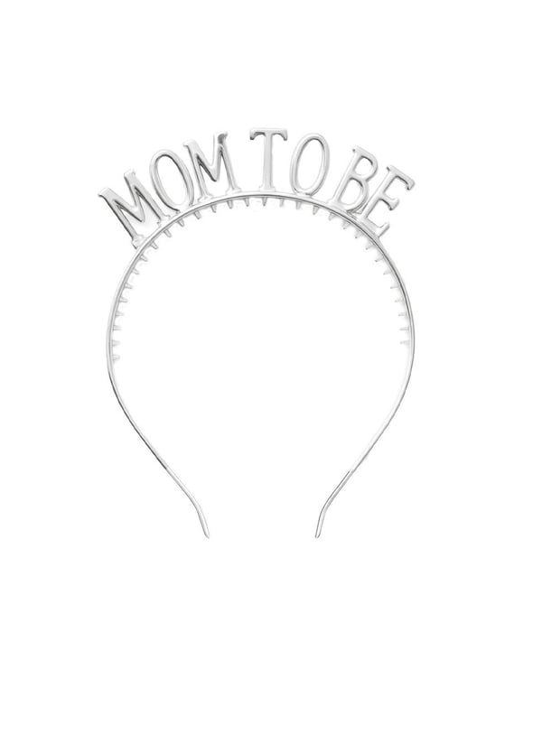 Mom To Be Taç Mika Plastik Baby Shower Tacı Gümüş