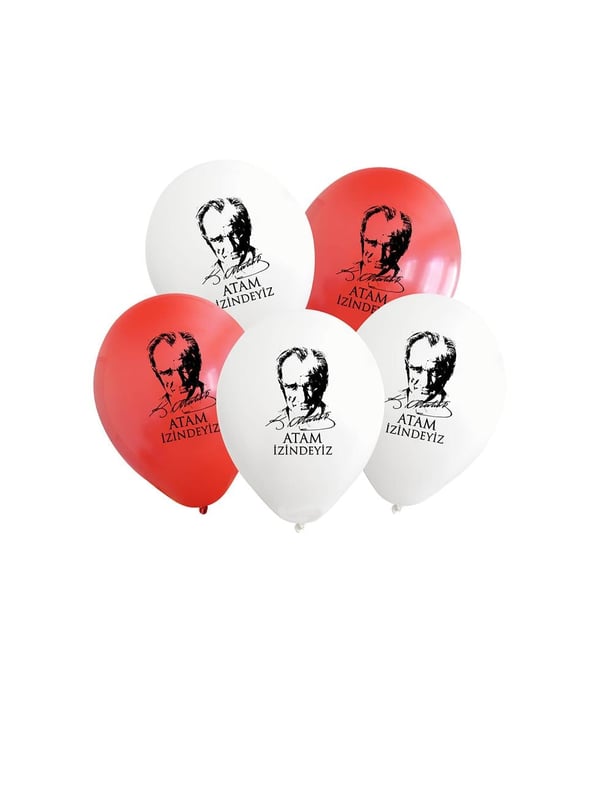 Atam İzindeyiz Atatürk Baskılı Balon – Kalisan Milli Bayram Balonu 10'lu - Milli Bayram Süsleri | Parti Adresi