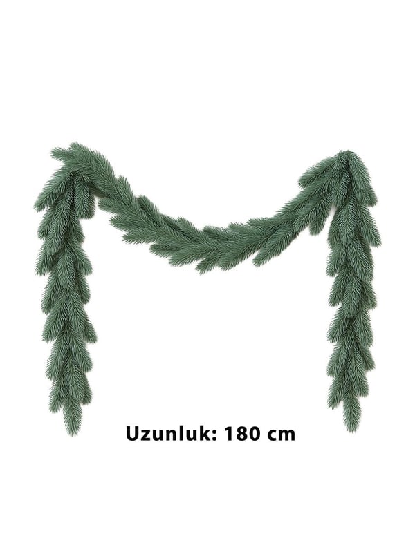 Yılbaşı Dekoru Çam Dalı Garland  – Kapı Duvar ve Masa Süsü Yeşil 180 cm