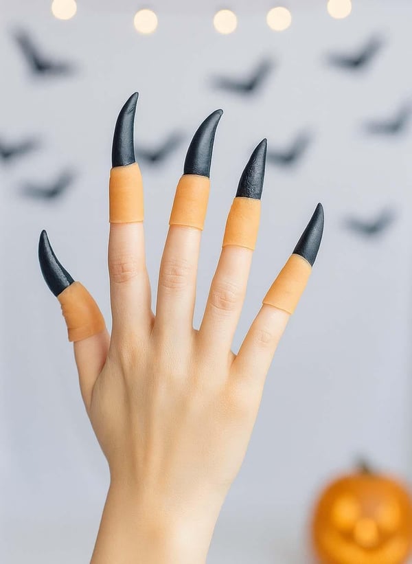 Halloween Cadı Tırnağı Cadılar Bayramı Parti Kostüm Aksesuarı Siyah