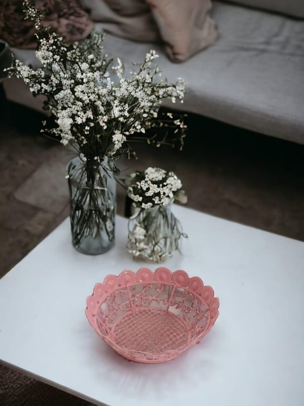 Metal Sepet 13 Cm Pembe