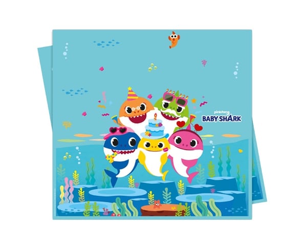Baby Shark Parti Zamanı Masa Örtüsü