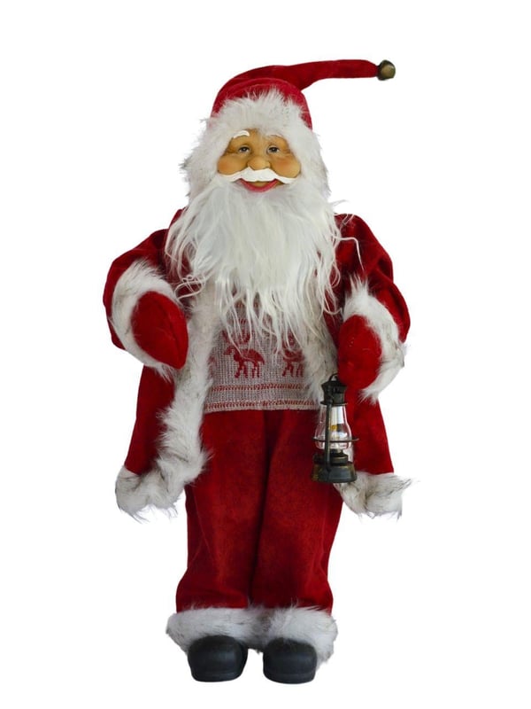 Yılbaşı Dekor Süsü Dekoratif Gaz Lambalı Noel Baba 35 Cm