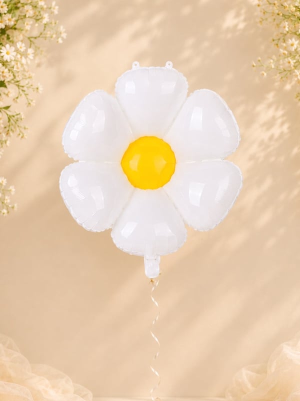 Beyaz Papatya Folyo Balon Doğum Günü Parti Balonu 71 cm - Parti Balonu | Parti Adresi