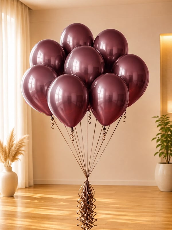 Bordo Krom Balon 12 inc 50'li - Krom Balon | Parti Adresi