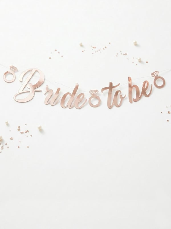 Bride To Be Kaligrafi Banner Asılabilir  Bekarlığa Veda Parti Süsü Rose Gold - Bekarlığa Veda Partisi | Parti Adresi