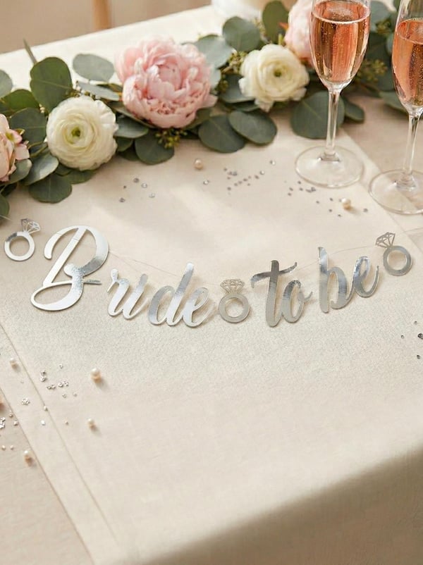 Bride To Be Kaligrafi Banner Asılabilir  Bekarlığa Veda Parti Süsü Gümüş - Bekarlığa Veda Partisi | Parti Adresi