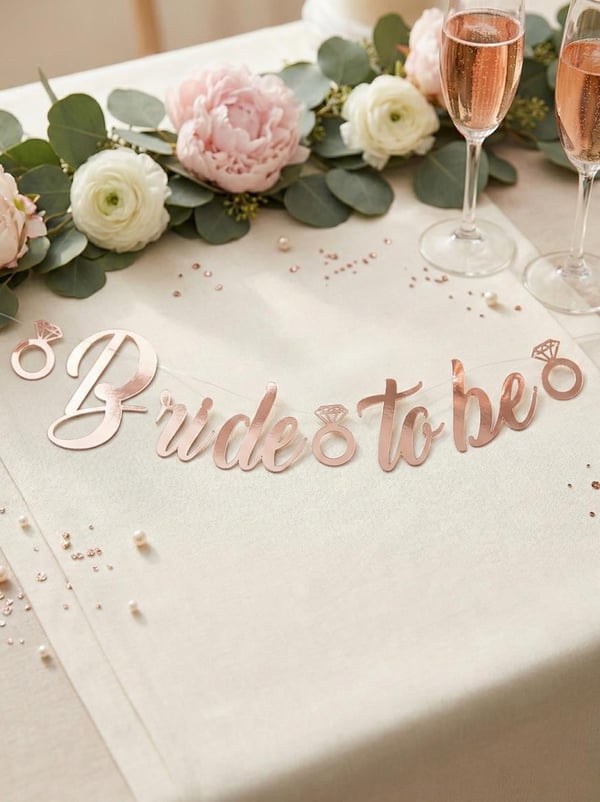 Bride To Be Kaligrafi Banner Asılabilir  Bekarlığa Veda Parti Süsü Rose Gold - Bekarlığa Veda Partisi | Parti Adresi