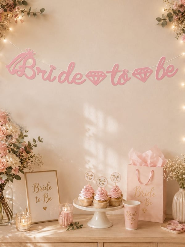 Bride To Be Kaligrafi Banner Bekarlığa Veda Parti Süsü Pembe - Bekarlığa Veda Partisi | Parti Adresi