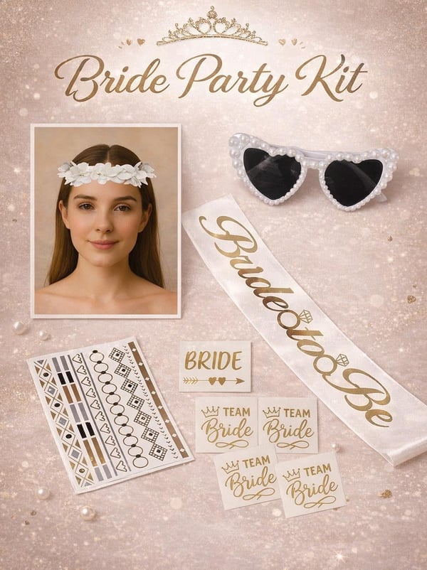 Bride To Be Parti Seti Bekarlığa Veda Partisi Set Beyaz Altın - Bekarlığa Veda Partisi | Parti Adresi