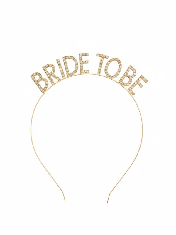 Bride To Be Taç Metal Kristal Taşlı Bekarlığa Veda Parti Tacı Gold - Bekarlığa Veda Partisi | Parti Adresi