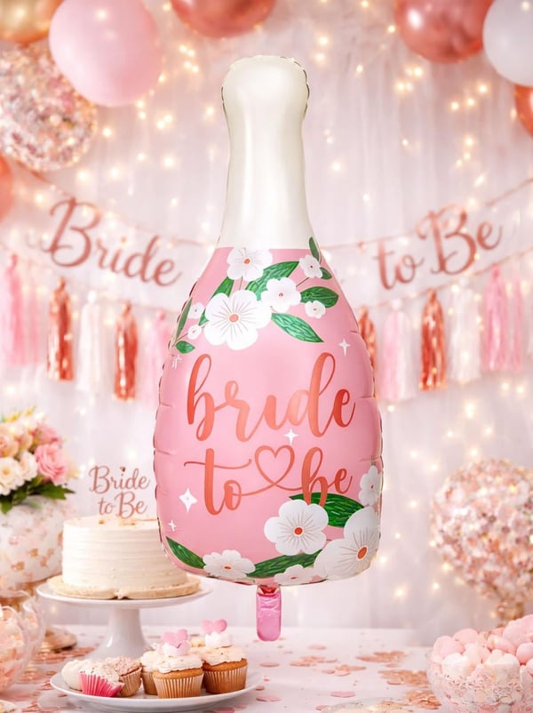 Bride to Be Yazılı Şişe Folyo Balon – Bekarlığa Veda Parti Süsü 104 cm - Parti Balonu | Parti Adresi
