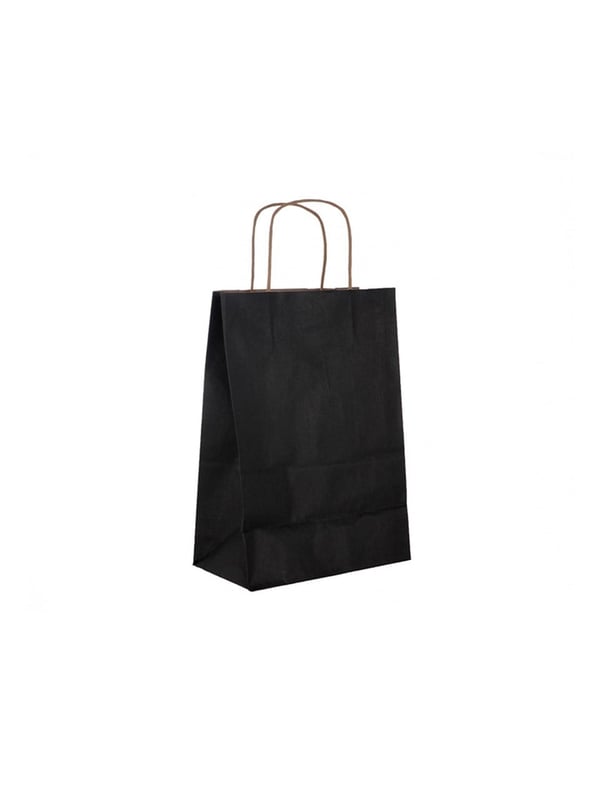 Büküm Saplı Çanta 18x23x8 Cm Siyah 25'li