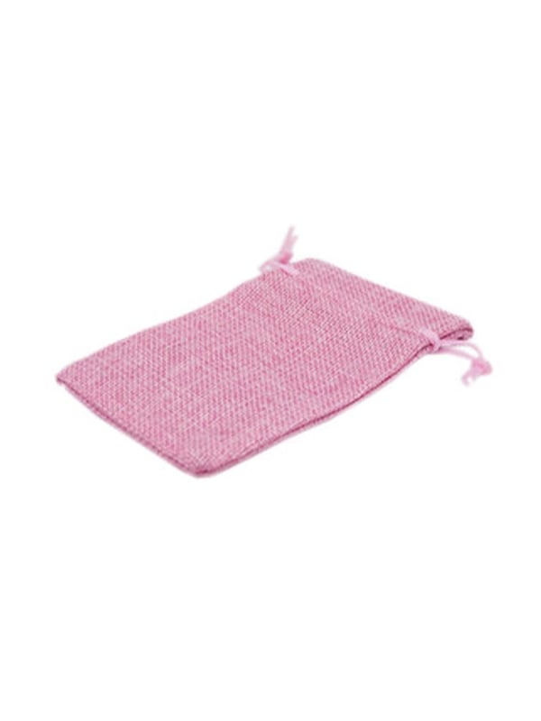 Büzmeli Keten Kese Pembe Hediyelik Bebek Çeyizlik Lavanta Kesesi 50'li