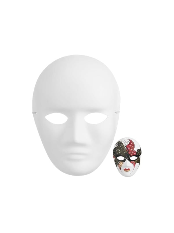 Boyamaya Uygun Karton Maske Yuvarlak
