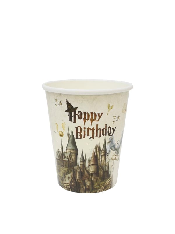 Karton Doğum Günü Bardağı Harry Potter Temalı Bardak 8'li