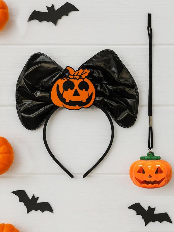 Cadılar Bayramı Fiyonk Taç Balkabağı Kolye Set Halloween Parti Aksesuarı  - Halloween Kostüm Aksesuarları | Parti Adresi