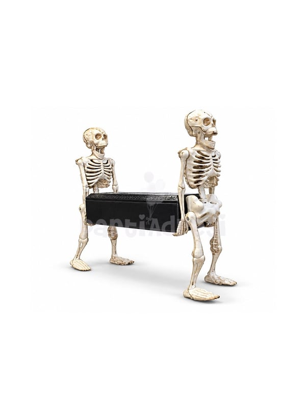 Cadılar Bayramı İskelet Figürlü Parti Süsü 55x45 cm – Hareketli Sesli Halloween Dekoru - İskeletler | Parti Adresi