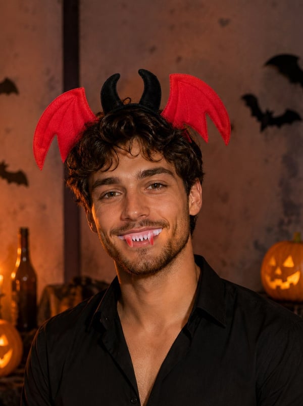 Cadılar Bayramı Yarasa Taç Vampir Diş Set Halloween Parti Aksesuarı - Halloween Kostüm Aksesuarları | Parti Adresi