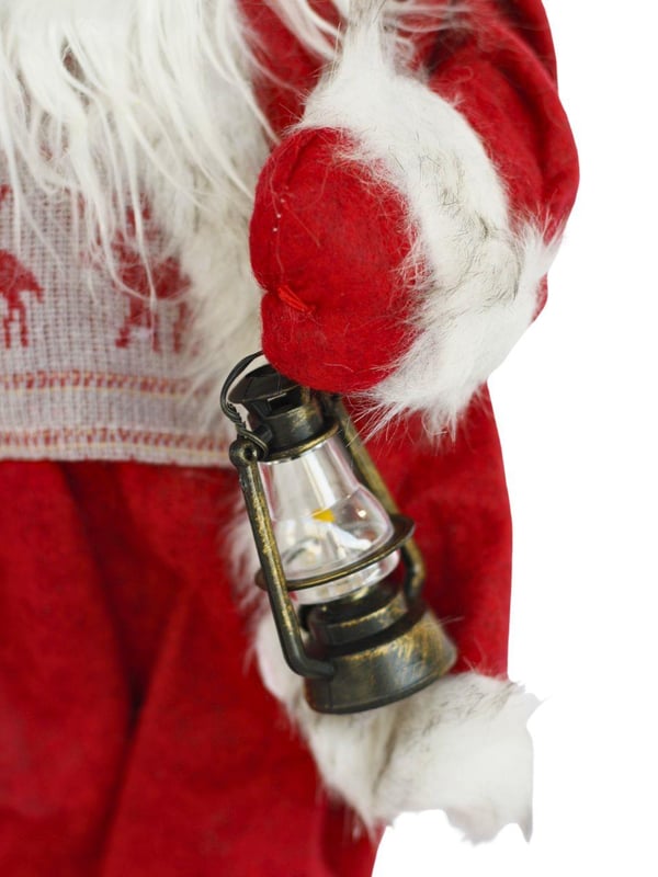 Yılbaşı Dekor Süsü Dekoratif Gaz Lambalı Noel Baba 35 Cm