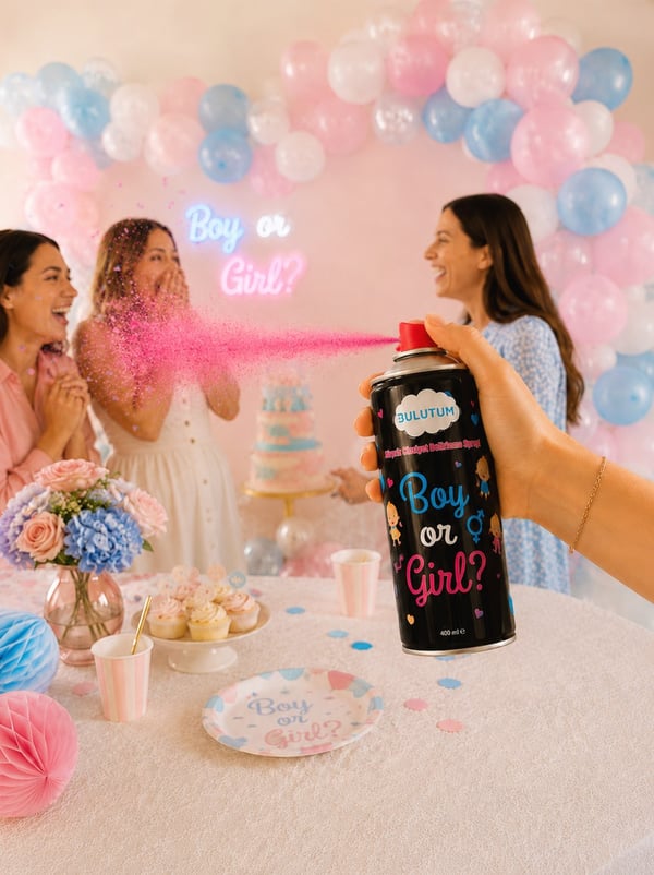 Cinsiyet Belirleme Partisi Spreyi – Kız Bebek Pembe Sprey 400 ml - Cinsiyet Partisi Konfetileri | Parti Adresi