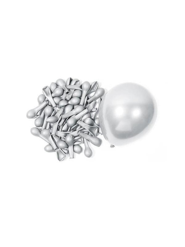 Krom Lateks Mini Balon Gümüş 5 inc 12 cm 100'lü