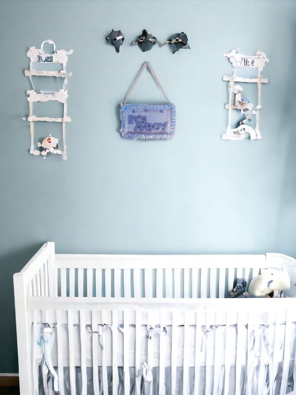 It's a Boy Yazılı Kapı Duvar Süsü Mavi 25'li