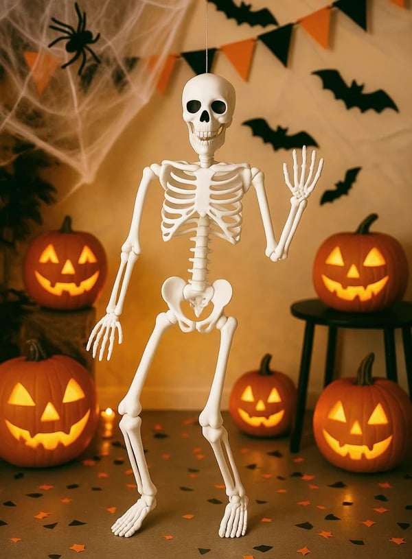 Cadılar Bayramı İskelet Figürlü Halloween Parti Dekoru 90 cm