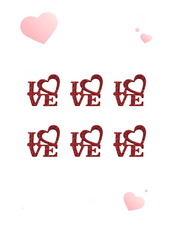 I Love You 4Cm Sticker 6'Lı