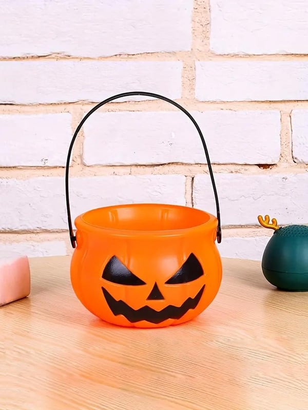Cadılar Bayramı Balkabağı Şeker Kovası Halloween Parti Dekorasyonu 15 cm