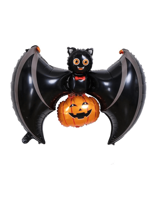 Halloween Balkabaklı Yarasa Folyo Balon Cadılar Bayramı Parti Balonu 103 cm